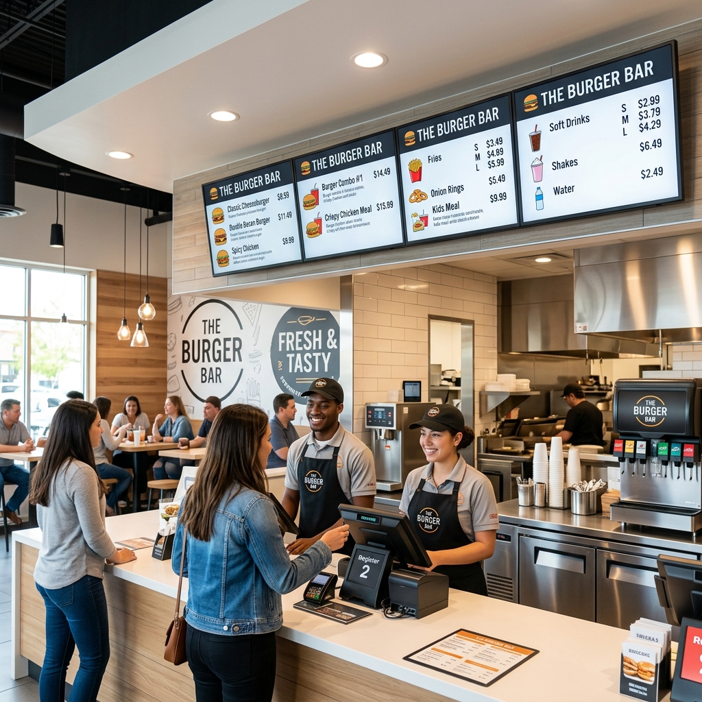 Digital Menu Boards in Quick Service Restaurant